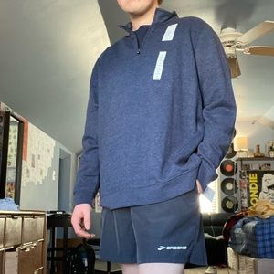 BRAND NEW blue 1/4 zip up!